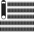 100 Pack Flat Beer Bottle Opener 7 inch Stainless Steel Flat Bottle Opener Beer Bottle Openers for Bartender Kitchen Bar Restaurant (Black)