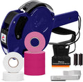Perco Lite 1 Line Price Gun Kit for Retail Business – Includes 2 White Rolls, 4 Fluorescent Pink Rolls, Gun Clip & Ink Rollers – Pre-Loaded Pricing Gun w Labels & Ink