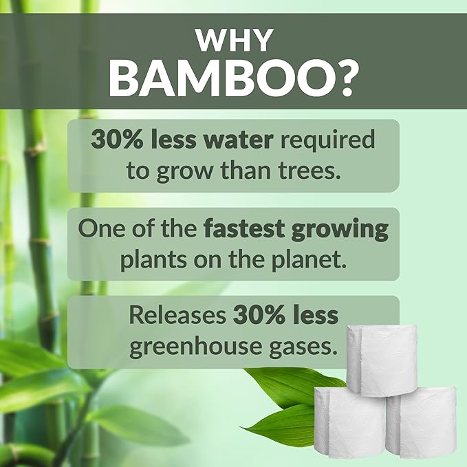Reli. Bamboo Toilet Paper (24 Jumbo Rolls) | 3 Ply Toilet Paper (350 Sheets/Roll) Bathroom Tissue | Organic Bath Tissue | Bamboo Chemical Free Toilet Tissue Rolls (8400 Sheets Total)