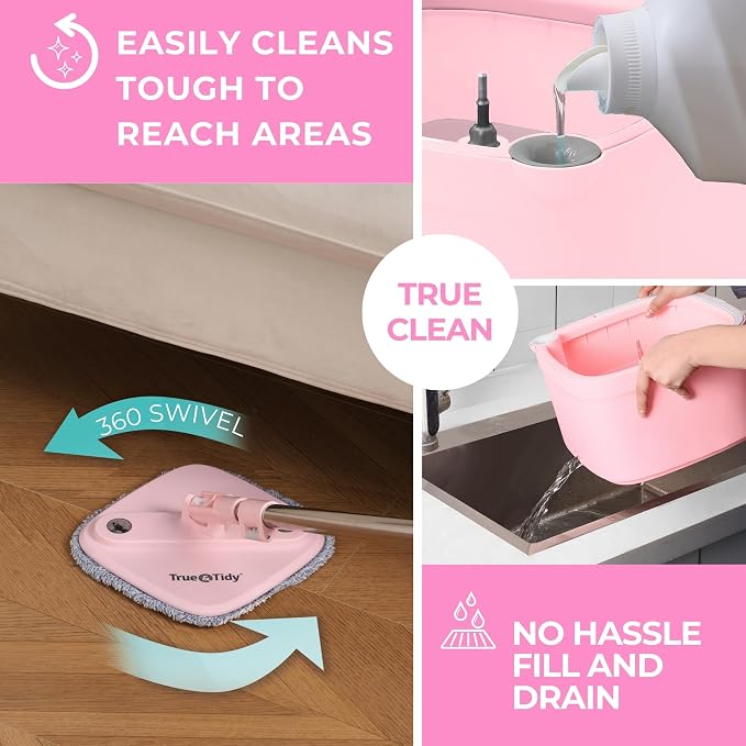 Heavy Duty Mop for Floor Cleaning Separates Clean from Dirty Water