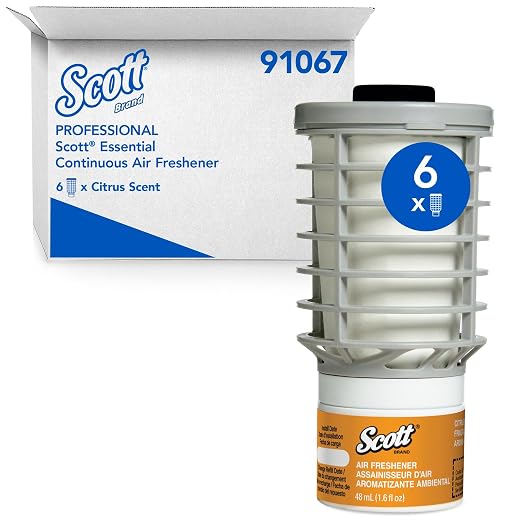 Scott Essential Air Freshener Refill (91067), Citrus, Automatic / Continuous Release, 6 Refills / Case