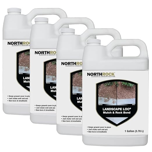 Landscape Mulch Glue 4 Gallons – Pet and Plants Safe Rock Bond | Landscape Loc Mulch & Rock Bond, Glue for Landscaping, Binding for Mulch & Rock, Locking Adhesive, Spray