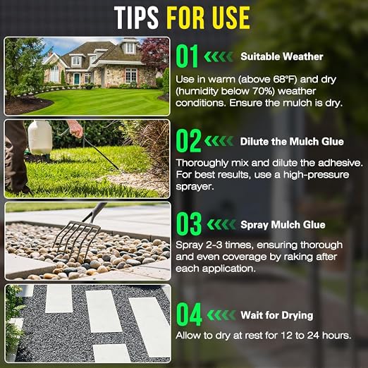 Rock Glue for Landscaping - 1 Gallon Heavy Duty Gravel Binder and Pebble Lock, Clear Drying Permeable Landscape Glue for Pea Gravel, River Rock, Stones & Mulch, Eco-Friendly, DIY Pathway