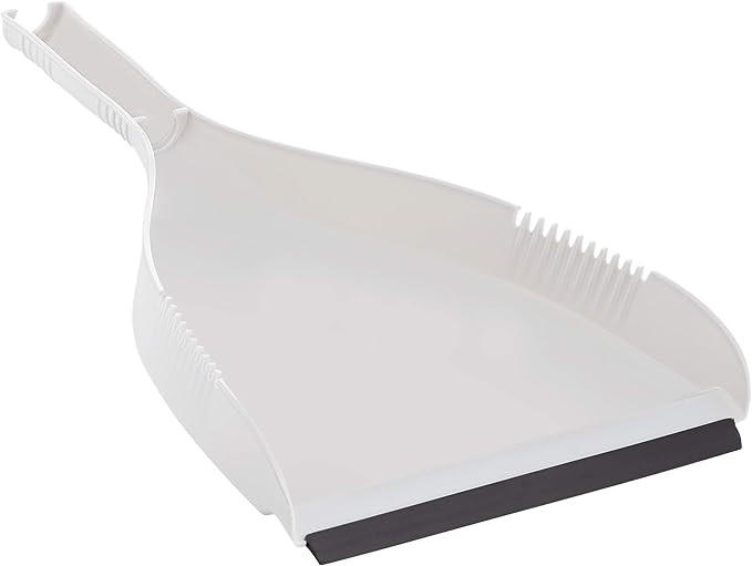Superio Angle Broom with Clip-On Dustpan Set Angle Shape to Reach Narrow Spaces. (Soft Gray)