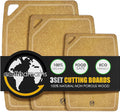 Earth's Dreams Composite Wood Cutting Board Set of 3, Built In Juice Groove | Dishwasher Safe,Non-Toxic, Cutting Boards for Kitchen - Large, Medium & Small Non-Slip Wood Charcuterie & Chopping Boards
