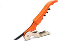 Pulltap's Genuine Classic 500 Waiter's Corkscrew – Double-Hinged Wine Key with Hinged Foil Cutter – Patented Design – Made in Spain – Orange (Naranja)