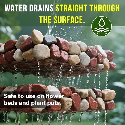Rock Glue for Landscaping - 1 Gallon Heavy Duty Gravel Binder and Pebble Lock, Clear Drying Permeable Landscape Glue for Pea Gravel, River Rock, Stones & Mulch, Eco-Friendly, DIY Pathway
