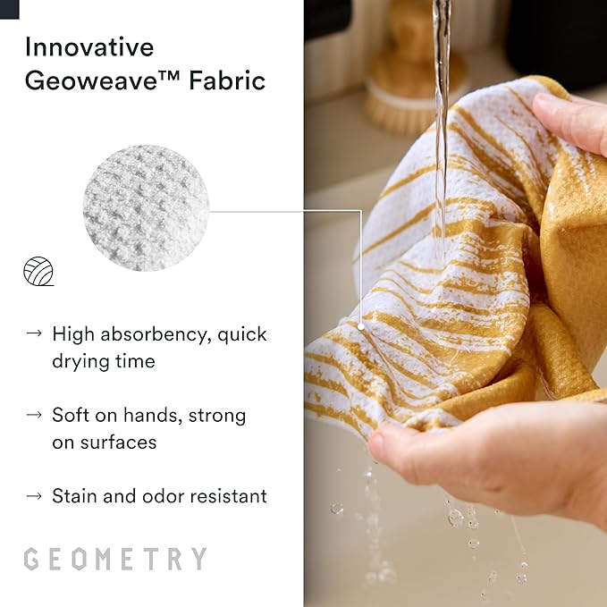 GEOMETRY Kitchen Dish Cloths - Quick Dry Dishcloths for Kitchen - Premium Dish Rags with Geoweave - 3-Pieces This and that
