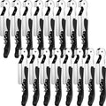 Honoson 24 Pieces Wine Keys for Severs Opener Travel Corkscrew Wine Bottle Opener Waiter Beer Bartender for Wedding Home Office Kitchen Restaurant Bar Applications (Black)