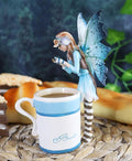 Ebros Gift Amy Brown Whimsical Teacup Creamy Hot Cocoa Fairy Figurine Fantasy Mythical Faery Magic Watercolor Collectible Decor Statue Gift Ideas for Women Teen Girls Fairy Garden DIY Art Centerpiece