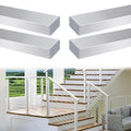Muzata 4Pack 6'6" Stainless Steel Handrail Brushed Rectangular Handrail Top Rail Cable Railing System Deck Stair Indoor Outdoor, HT10 SL4