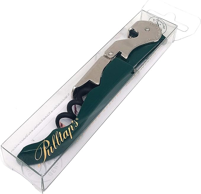 Pulltap's Genuine Slider 900 Waiter's Corkscrew – Double-Hinged Wine Key with Sliding Foil Cutter – Patented Design – Made in Spain – Verde Oscuro (Dark Green)
