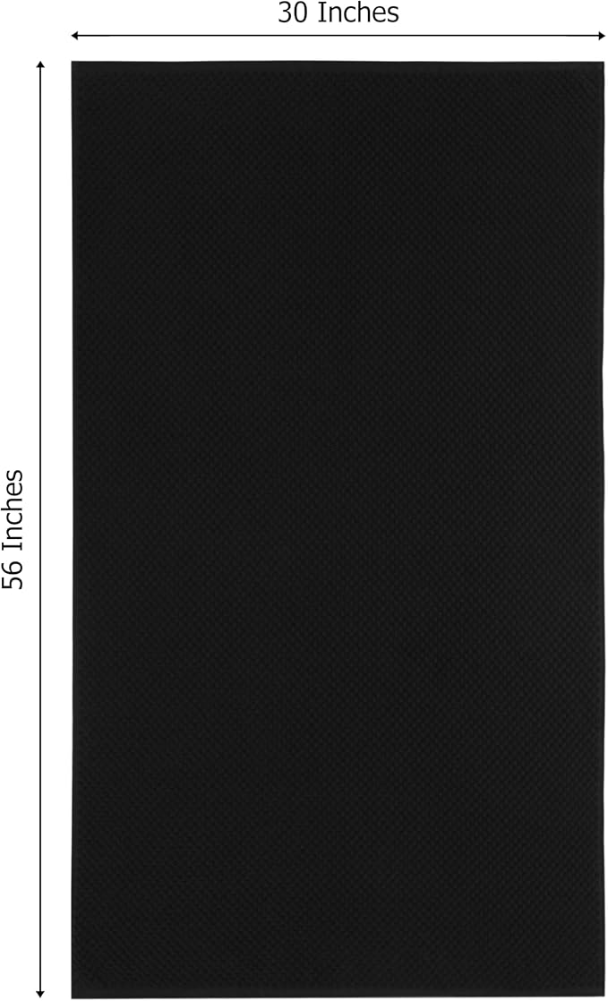 COTTON CRAFT Euro Spa Waffle Weave Bath Towels - Set of 4 Black Towels | Pure 100% Ringspun Cotton Oversized Luxurious Towel Set - Soft Plush Super Absorbent Low Lint Quick Dry - 30 x 56 inches