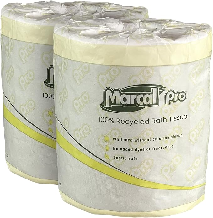 Marcal PRO 5001 100% Recycled Two-Ply Bath Tissue, White, 500 Sheets/Roll, 48 Rolls/Carton