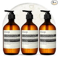 Aesop Resurrection Aromatique Hydrating Hand Wash | Gentle Non-Drying Hand Soap with Mandarin Rind, Rosemary & Lavender | Moisturizing Kitchen & Bathroom Soap | 16.9 oz (Pack of 3)