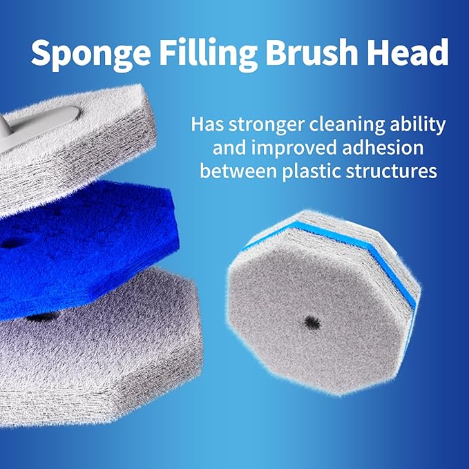 Hohoky Disposable Toilet Brush Cleaning System, Two Sets of Wands and 60p Refills Pads Replacement Heads, Wall Mounted Toliet Stick Wand Starter Kit Bathroom Maintenance, Toilet Bowl Cleaner Holder