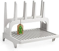 PopYum Gray Space Saving Drying Rack from 100% Recycled Bottles | Space Saving, Made from 100% Recycled Bottles, Countertop, For Baby Bottle, Plastic Bags, Cups, Glass, Tumblers, Compact