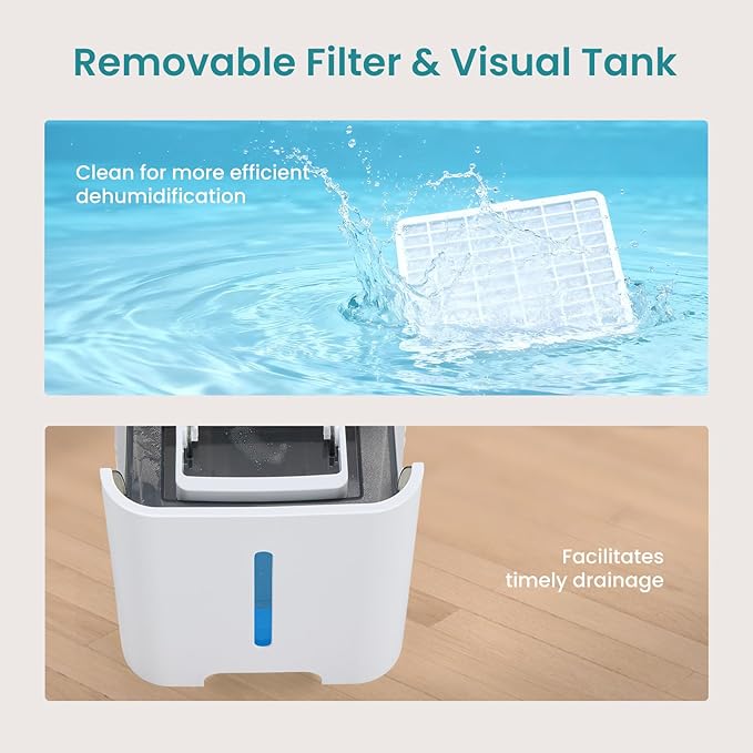 OLIXIS 80Pints Dehumidifier with Drain Hose, Most Efficient Energy Star, 5,500 Sq.Ft Dehumidifier for Basement, 5L Tank, Smart Humidity Ring, Ideal Humidity Remover for Home, Bedroom & Bathroom