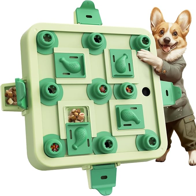 KADTC Dog Chess Puzzle Toy, Large Size, 3 Levels of Step-by-Step Challenge, Beginner to Advanced Slow Feeder & Mental Stimulation for Smart Dogs Enrichment Toys