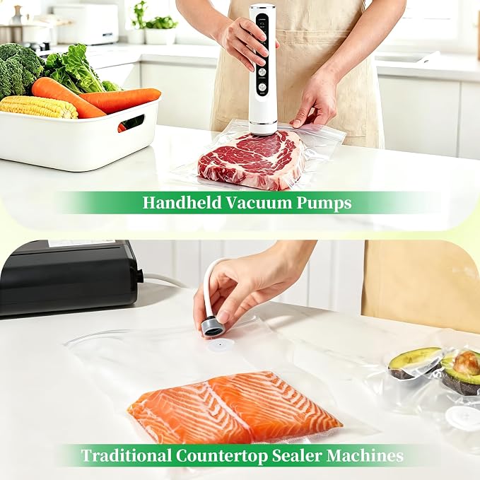 50 Pack Reusable Vacuum Sealer Bags for Food, 5 Assorted Sizes | BPA-Free Food Storage Bag for Sous Vide Cooking or Microwave Heating, Compatible with Handheld Sealer and Vac Sealer Machine