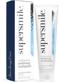 Supersmile ICY Mint Fluoride-Free Whitening Toothpaste, 3.4 Oz Travel | Calprox® Powered, Whitens 5.5 Shades in 7 Days, TSA-Approved, Frosty Peppermint Menthol, Veneer Safe, Sensitivity-Free
