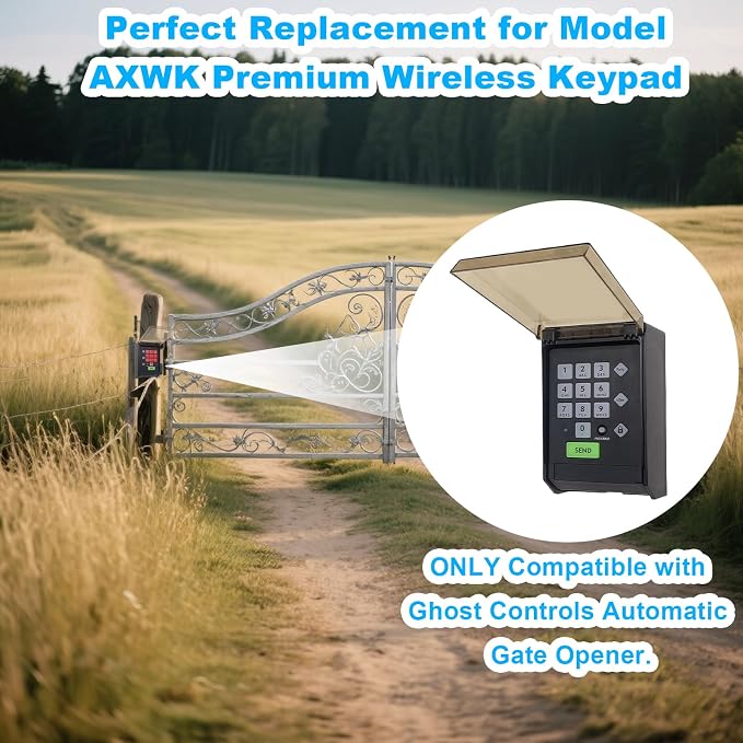 Gh ost Gate Opener Keypad AXWK Wireless Waterproof Cover for Automatic Gate