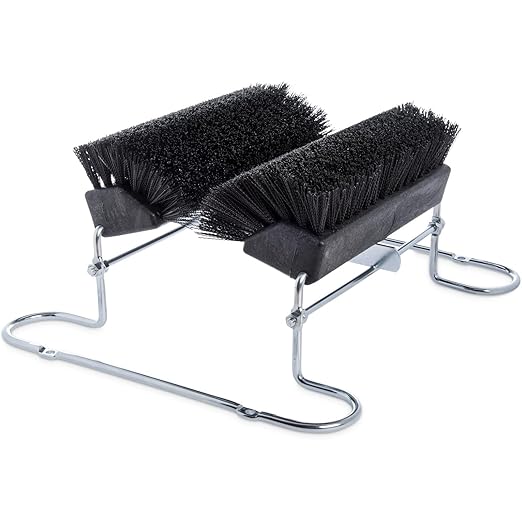 SPARTA Boot and Shoe Cleaning Brush 16.5" x 14.75" x 7", 6 lbs with Scraper for Heavy-Duty Dirt and Mud Remover at Homes, Farms, and Worksites, Polypropylene (Pp), Black