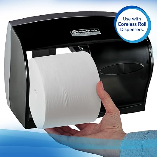 Scott Professional Essential Coreless High-Capacity Standard Roll Toilet Paper, Bulk (07001), 2-Ply, White (36 Rolls of 800 Sheets, 28,800 Sheet Total)