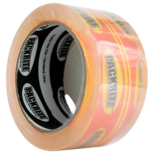 Crystal Clear Packing Tape Refill Rolls for Standard Tape Guns and Tape Dispensers, 6 Rolls of Heavy Duty Shipping and Moving Packaging Tape, 2 Inch x 60 Yards Each (360 Yards Total)