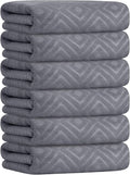 JML Microfiber Bath Towels Set, Grey, 30" x 60", 6 Pack | Oversized, Soft, Super Absorbent,Fast Drying, Perfect for Shower, Sauna,Gym, Fitness, Yoga