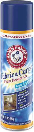 Arm & Hammer 3320000514CT Fabric and Carpet Foam Deodorizer Fresh Scent 15 oz Aerosol 8/Carton
