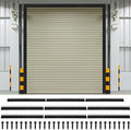 DoubleFill 10 x 12 ft Garage Door Brush Seal Kit, 3 Inch Roll up Door Seal with Aluminum Track, Heavy Duty Nylon Brush for Commercial Doors, Warehouse Barn, Energy Saving, Pest Proof, Black