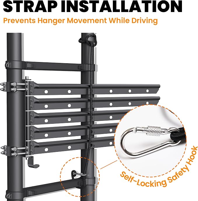 5 Swivel Arms RV Clothes Drying Rack, 26.5-inch Width Ladder Mounted Clothes Drying Rack, All Metal, Foldable Design, RV Must Have for MotorHomes, Fifth Wheels, Trailers | All Metal 5 Swivel Arms