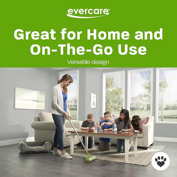 Evercare 10-Inch Mega All-Purpose Pet Hair Lint Roller Refill, 50 Sheets – Sticky Roller for Pet Hair, Cat & Dog_Hair Remover, Lint Remover, Pet_Hair_Remover for Furniture, Clothing & Cars (Pack of 3)