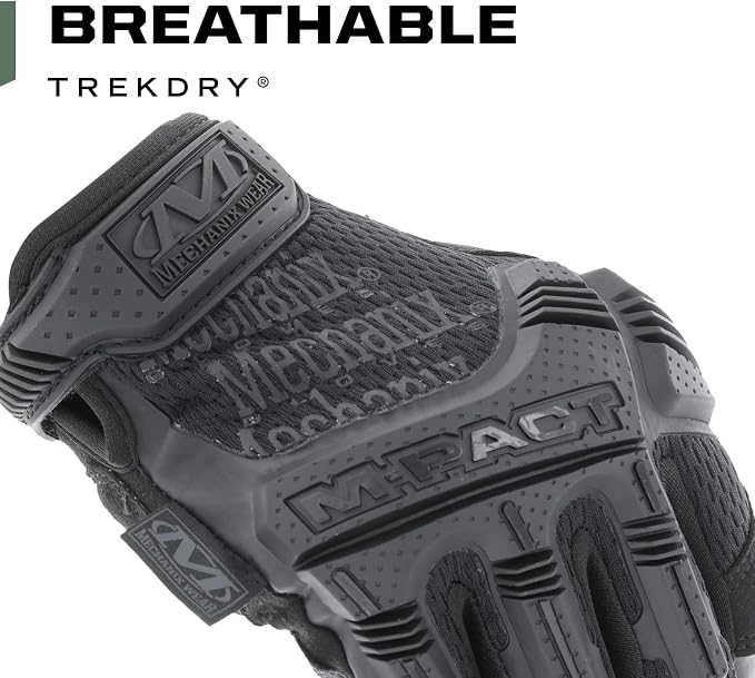 Mechanix Wear M-Pact Fingerless Tactical Impact Resistant Gloves - Impact Protection & Vibration Absorption - Heavy Duty - Machine Washable - X-Large - Covert Black