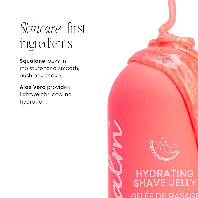 Bushbalm Shaving and Ingrown Hair 3 Step Routine – Reduce Razor Bumps & Hydrate – Shave Jelly, Ingrown Hair Oil and Exfoliating Scrub – Watermelon Sugar