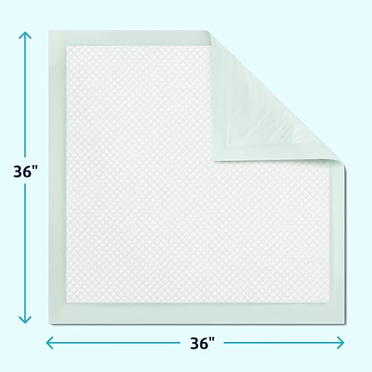 Medline Super Absorbent Underpad, 36" x 36", 50 Count, Extra Large Disposable Incontinence Pads, Protective Bed Pads, Chucks, For Kids, Adults, Elderly, Furniture & Surface Protection Pee Pad