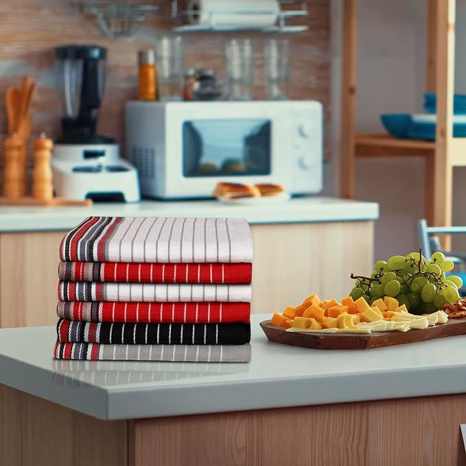 Urban Villa Kitchen Towel Cotton Dish Towes 20”x30” (Set of 12) Multi