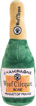 Haute Diggity Dog Woof Clicquot Rose', Plush Designer Dog Toys with Interactive Squeaker, Stimulating Pet Enrichment, Machine-Washable & Safe Materials for All Breeds, Size Large
