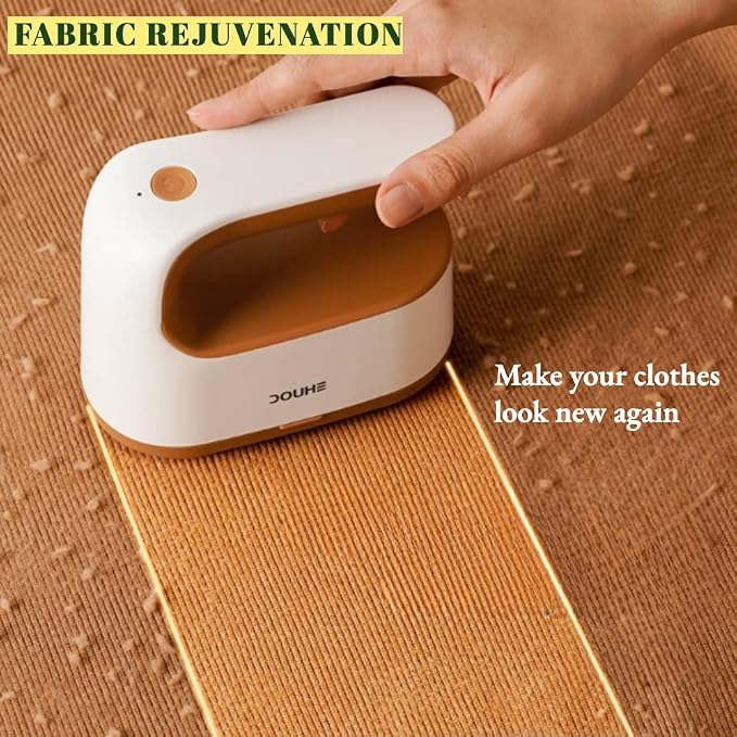 Rechargeable Portable Lint Remover & Fabric Shaver with 4 Replaceable Blades, Dual-Head Powerful Trim & Suction 3-Setting Control Large Capacity Container Extra Large Shaving Head Defuzzer for Clothes