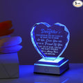 ZHSHWAT Crystal Multicolor Nightlight - Mom & Dad to Daughter Gifts for Anniversary, Wedding, Birthday & Mother's Day