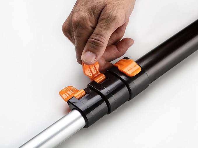 5-18 ft Long Telescopic Extension Pole // Multi-Purpose Extendable Pole with Universal Twist-on Metal Tip // Lightweight and Sturdy // Best Telescoping Pole for Painting, Dusting and Window Cleaning