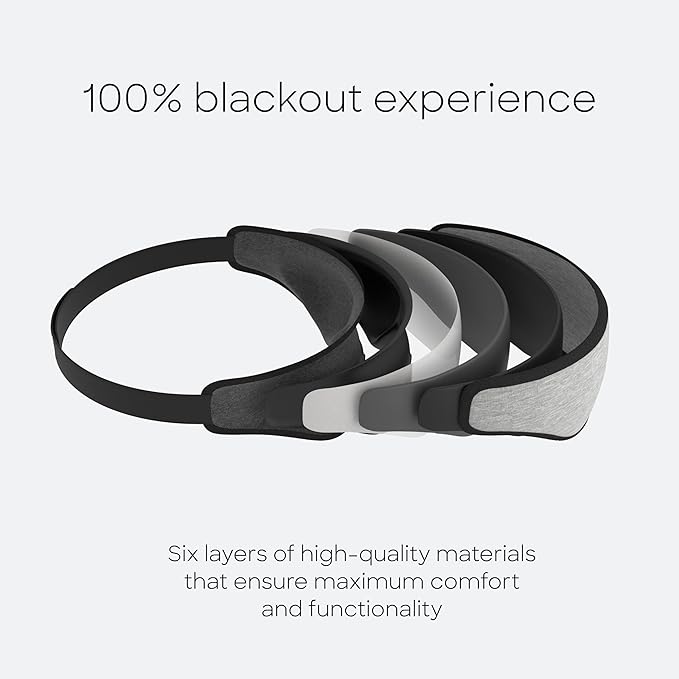 Ostrichpillow Eye Mask, Sleep Mask for Men Women 100% Blackout, No Pressure On Eyes, Soft & Breathable, Adjustable Fit, Travel Bag Included (Eclipse Black)