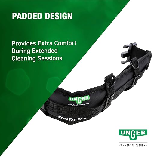 Unger Commercial ErgoTec Belt – Adjustable Length 32 to 50 Inches, Heavy Duty Belt for Professional Window Cleaning Tools – Ideal for Tool Pouches, BSTBT