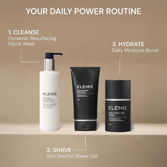 ELEMIS Daily Moisture Boost for Men | Lightweight Post-Shave Day Lotion Hydrates, Soothes, Nourishes, and Calms for Refreshed, Recharged Skin | 50 mL