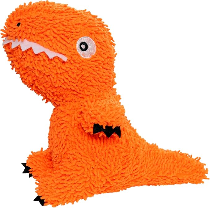 MIGHTY® 2 Pack Microfiber Medium T-Rex Dog Toys | Ultra Durable Plush Toy with Multiple Layers & Reinforced Seams , Washable and Floats , Mighty® Construction