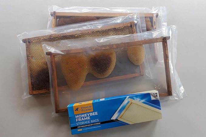 Freeze Frame - Honeybee Frame Specialty Storage Bags - Extra Thick 3.5mil [2-Pack] (Qty 24)