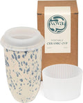 NOVA CERAMICS Travel Coffee Mug– Travel Coffee Tumbler – On the Go Coffee Mug – Microwave & Dishwasher Safe Green Coffee Tumbler - Gifts For Women Men Him Her – 16oz – Orchid