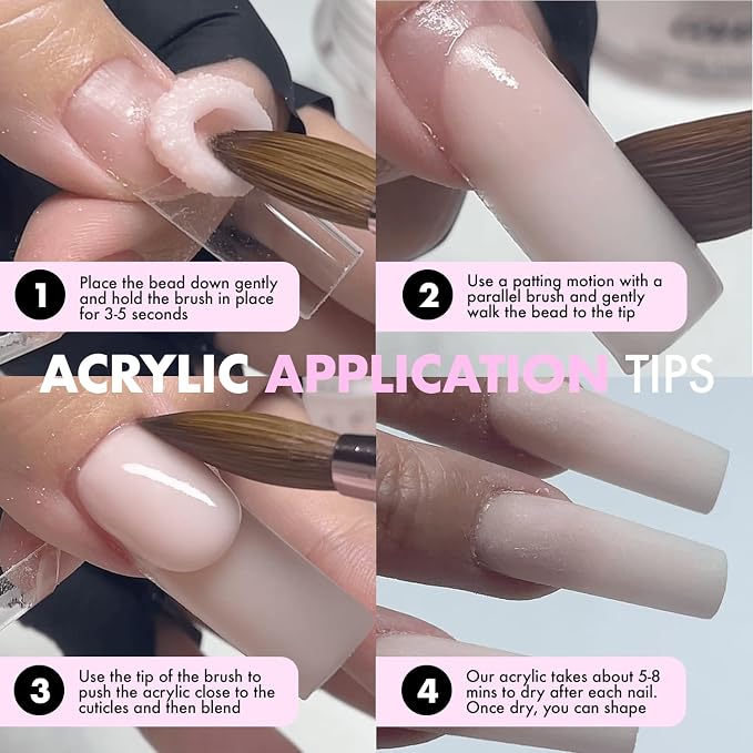 MakarttPro Kolinsky Acrylic Nail Brush Size 8 – 100% Pure Kolinsky Hair Nail Brush for Acrylic Application, Professional Nail Brush for Smaller Bead Control, Anti-Clogging, Acetone Resistant Handle