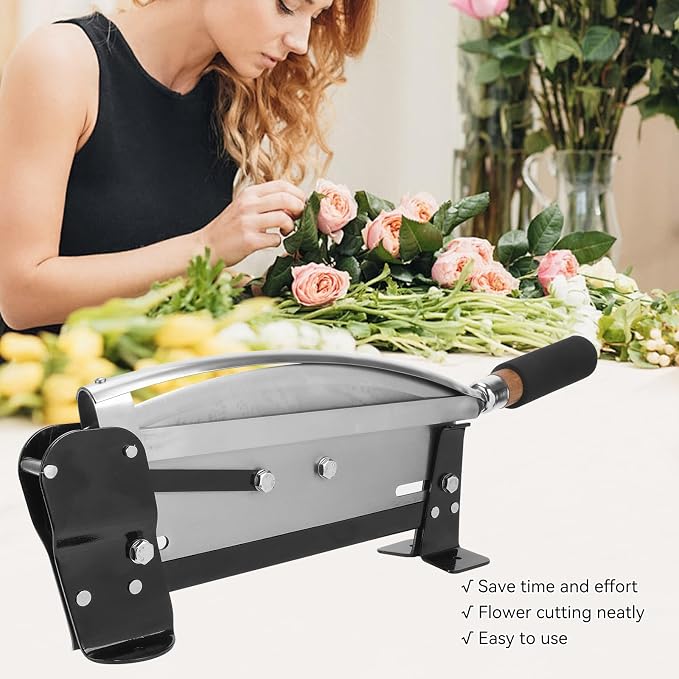 LeafLux 16-Inch Stainless Steel Flower Stem Cutter & Floral Scissors Set, Heavy Duty Bunch Cutter with Safety Lock, Ideal for Florists & Gardeners Perfect for Fresh Flower Stems, and Rose Stems